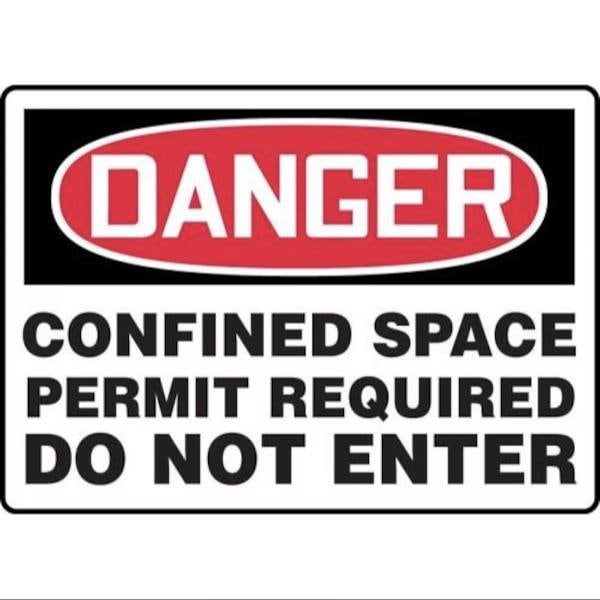 Accuform OSHA DANGER SAFETY SIGN CONFINED FRMCSP026VS FRMCSP026VS - main